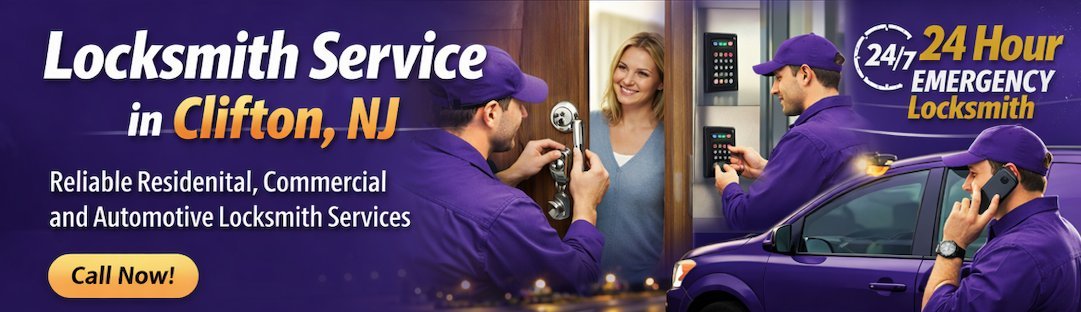 Bakers Locksmith Clifton - Professional 24 Hour Locksmith Service in Clifton NJ
